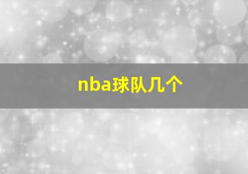 nba球队几个