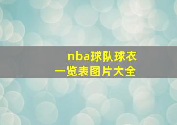 nba球队球衣一览表图片大全