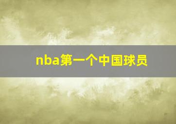 nba第一个中国球员