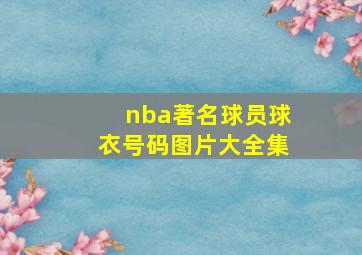 nba著名球员球衣号码图片大全集