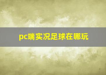 pc端实况足球在哪玩