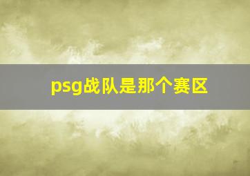 psg战队是那个赛区