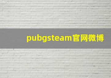 pubgsteam官网微博