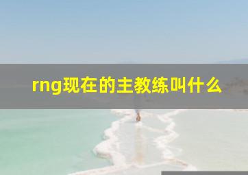 rng现在的主教练叫什么