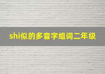 shi似的多音字组词二年级