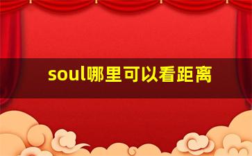 soul哪里可以看距离