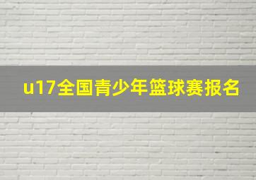 u17全国青少年篮球赛报名