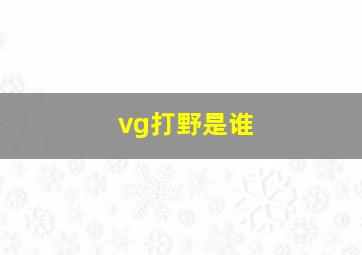 vg打野是谁