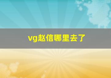 vg赵信哪里去了