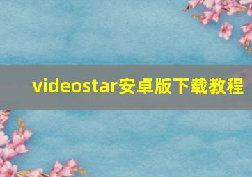 videostar安卓版下载教程