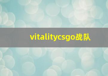 vitalitycsgo战队