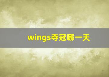 wings夺冠哪一天