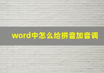 word中怎么给拼音加音调