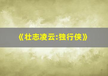 《壮志凌云:独行侠》