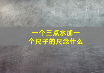 一个三点水加一个尺子的尺念什么