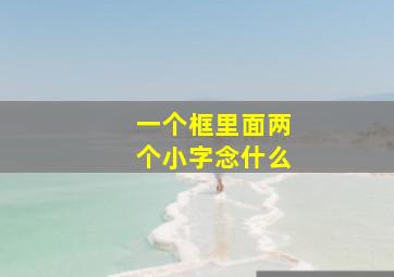 一个框里面两个小字念什么