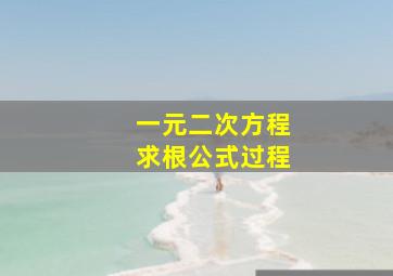 一元二次方程求根公式过程