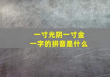 一寸光阴一寸金一字的拼音是什么