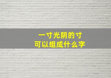 一寸光阴的寸可以组成什么字