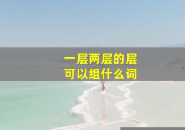 一层两层的层可以组什么词