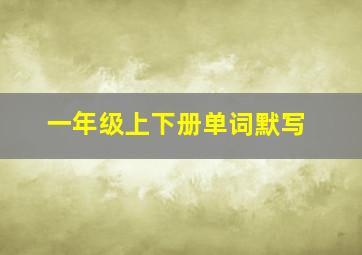 一年级上下册单词默写