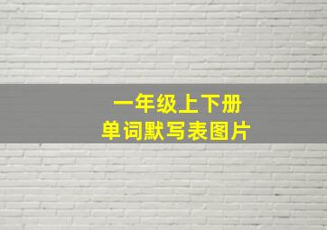 一年级上下册单词默写表图片