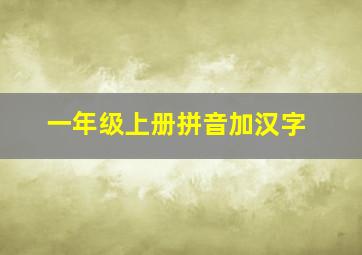 一年级上册拼音加汉字