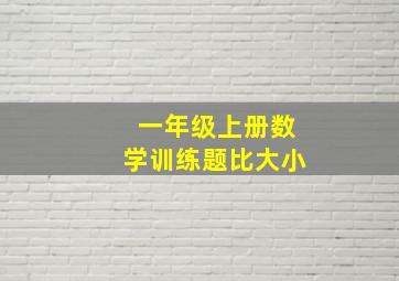 一年级上册数学训练题比大小