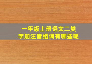 一年级上册语文二类字加注音组词有哪些呢