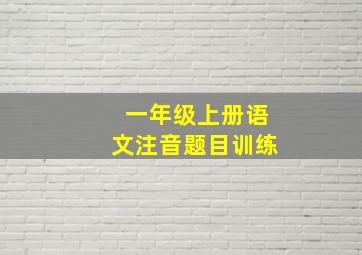 一年级上册语文注音题目训练