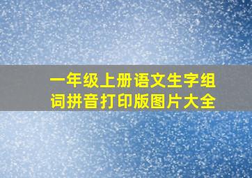 一年级上册语文生字组词拼音打印版图片大全