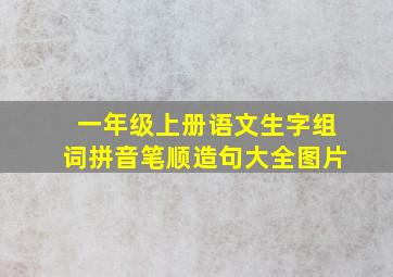 一年级上册语文生字组词拼音笔顺造句大全图片