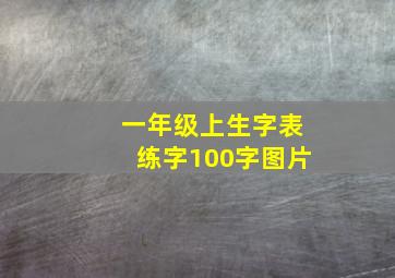 一年级上生字表练字100字图片