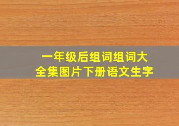 一年级后组词组词大全集图片下册语文生字