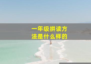 一年级拼读方法是什么样的