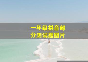 一年级拼音部分测试题图片