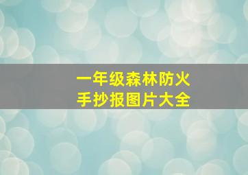 一年级森林防火手抄报图片大全