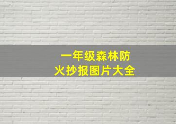 一年级森林防火抄报图片大全