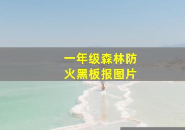 一年级森林防火黑板报图片