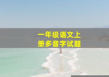 一年级语文上册多音字试题