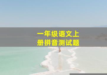 一年级语文上册拼音测试题