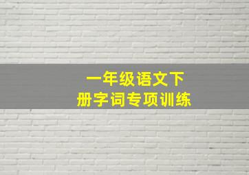 一年级语文下册字词专项训练