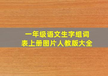 一年级语文生字组词表上册图片人教版大全