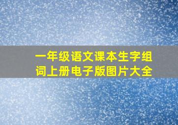 一年级语文课本生字组词上册电子版图片大全