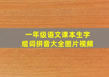 一年级语文课本生字组词拼音大全图片视频