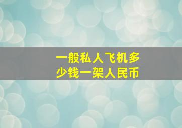 一般私人飞机多少钱一架人民币