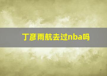 丁彦雨航去过nba吗