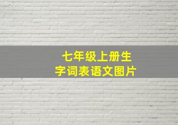 七年级上册生字词表语文图片