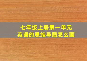 七年级上册第一单元英语的思维导图怎么画