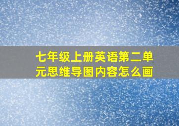 七年级上册英语第二单元思维导图内容怎么画